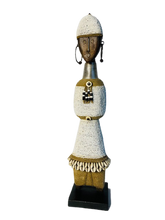 Load image into Gallery viewer, White and Gold Beaded Namji Doll
