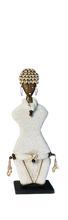 Load image into Gallery viewer, White and Gold Beaded Namji Doll
