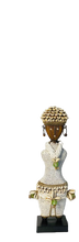 Load image into Gallery viewer, White and Gold Beaded Namji Doll
