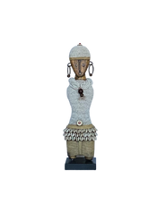 Load image into Gallery viewer, White and Gold Beaded Namji Doll
