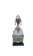 Load image into Gallery viewer, White and Gold Beaded Namji Doll
